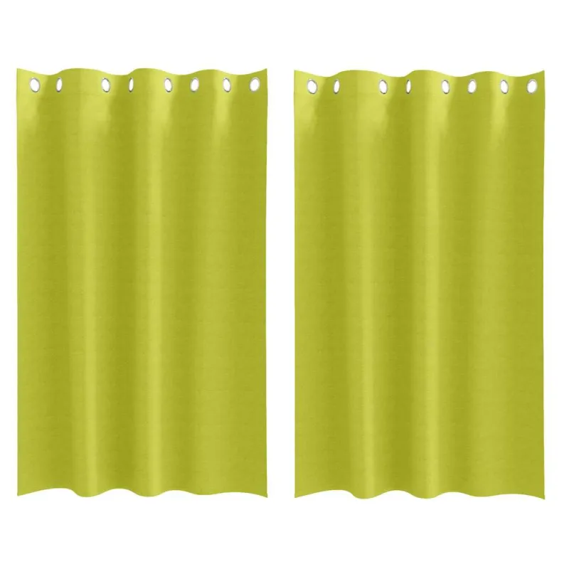 Užuolaidos su žiedais, blokuojančios šviesą 2 pcs Žalia