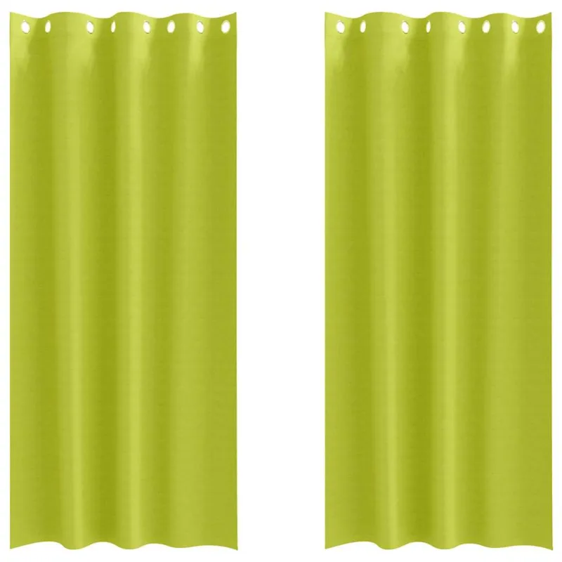 Užuolaidos su žiedais, blokuojančios šviesą 2 pcs Žalia