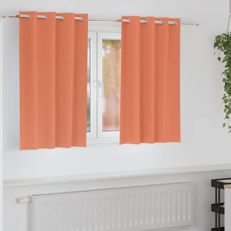 Užuolaidos su žiedais, blokuojančios šviesą 2 pcs Terakotos