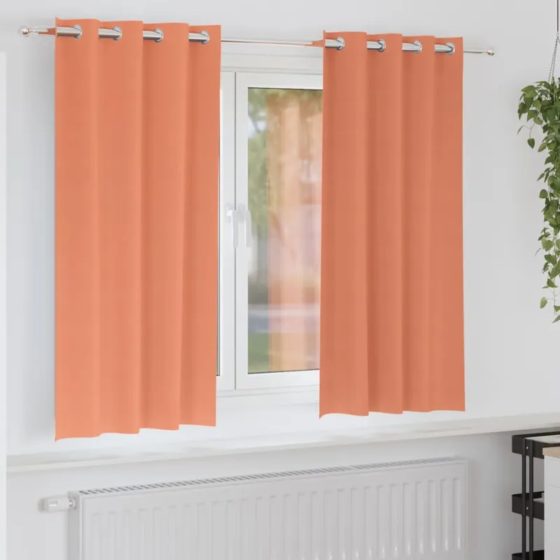 Užuolaidos su žiedais, blokuojančios šviesą 2 pcs Terakotos