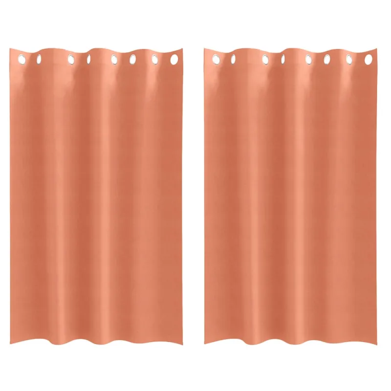 Užuolaidos su žiedais, blokuojančios šviesą 2 pcs Terakotos