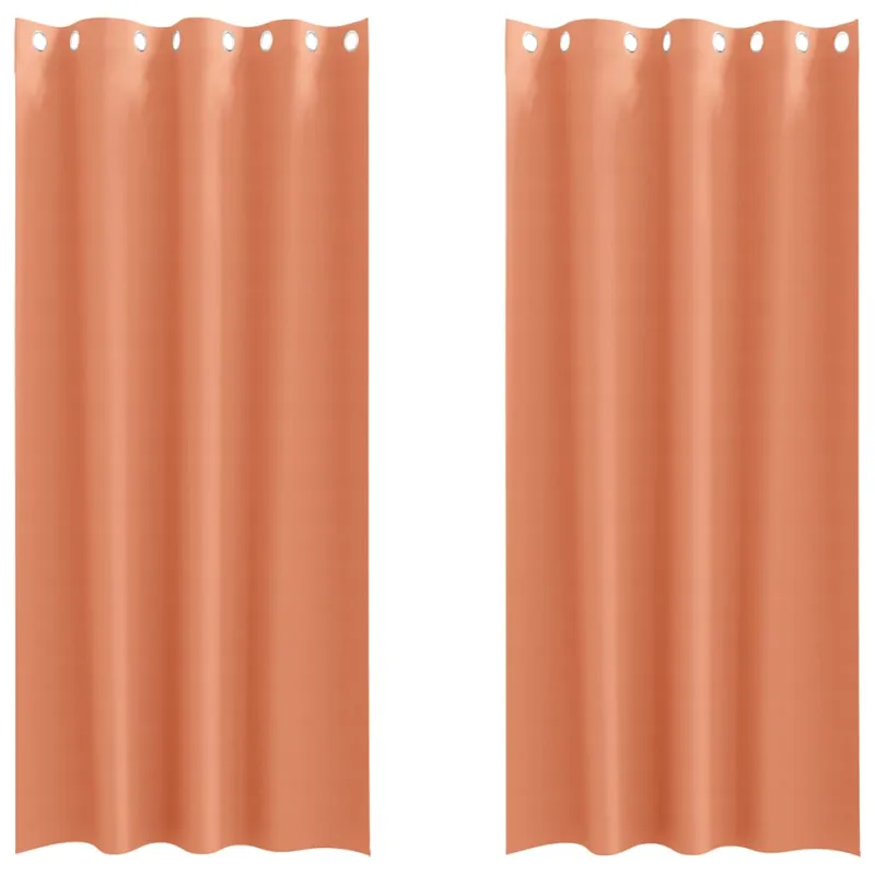 Užuolaidos su žiedais, blokuojančios šviesą 2 pcs Terakotos