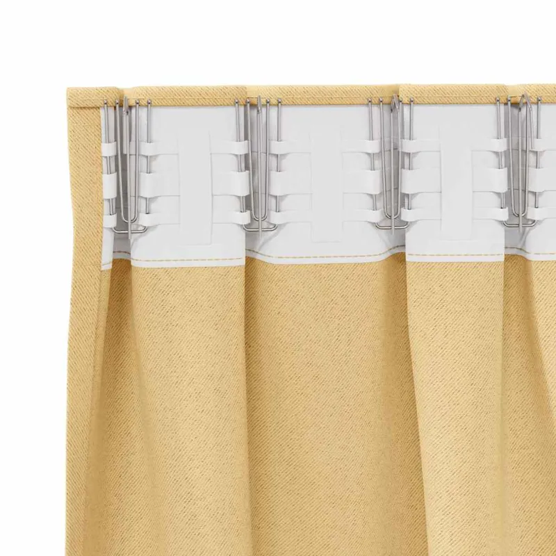 Užuolaidos su žiedais, blokuojančios šviesą 2 pcs Smėlio