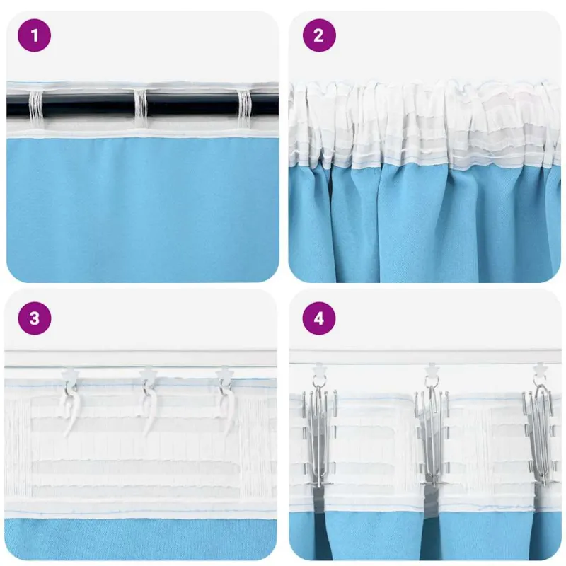 Užuolaidos su žiedais, blokuojančios šviesą 2 pcs