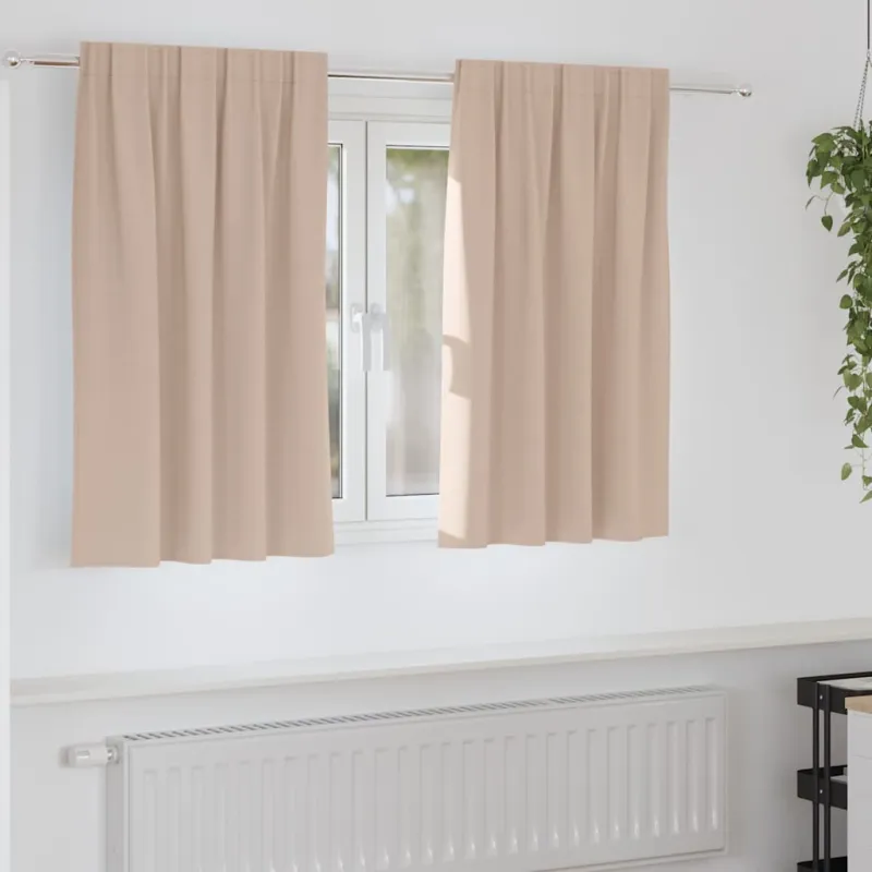 Užuolaidos su žiedais, blokuojančios šviesą 2 pcs Taupe