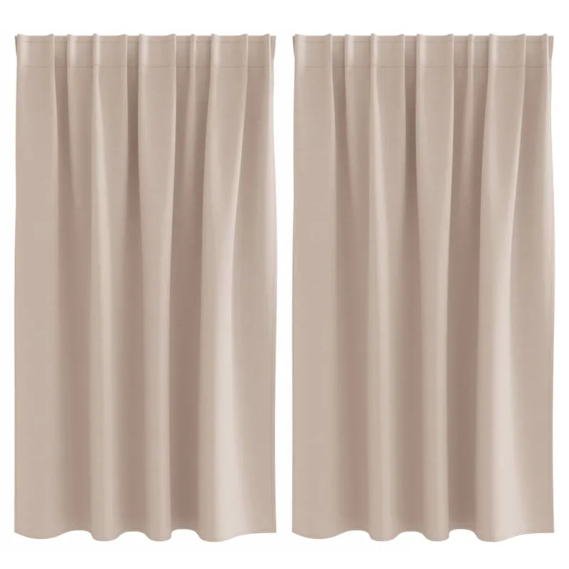 Užuolaidos su žiedais, blokuojančios šviesą 2 pcs Taupe
