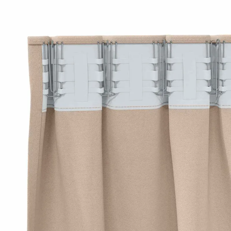 Užuolaidos su žiedais, blokuojančios šviesą 2 pcs Taupe