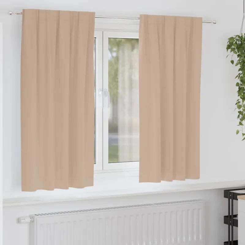 Užuolaidos su žiedais, blokuojančios šviesą 2 pcs Taupe