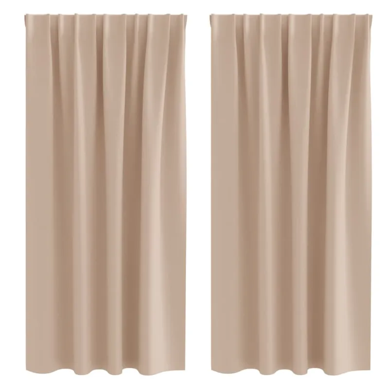 Užuolaidos su žiedais, blokuojančios šviesą 2 pcs Taupe
