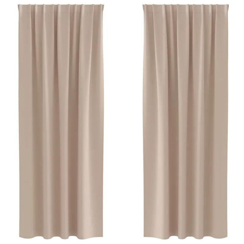 Užuolaidos su žiedais, blokuojančios šviesą 2 pcs Taupe