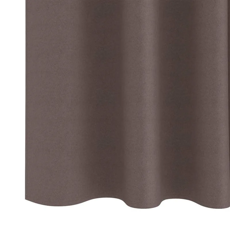 Užuolaidos su žiedais, blokuojančios šviesą 2 pcs Tamsiai rudas