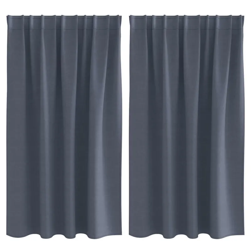 Užuolaidos su žiedais, blokuojančios šviesą 2 pcs Antracitas