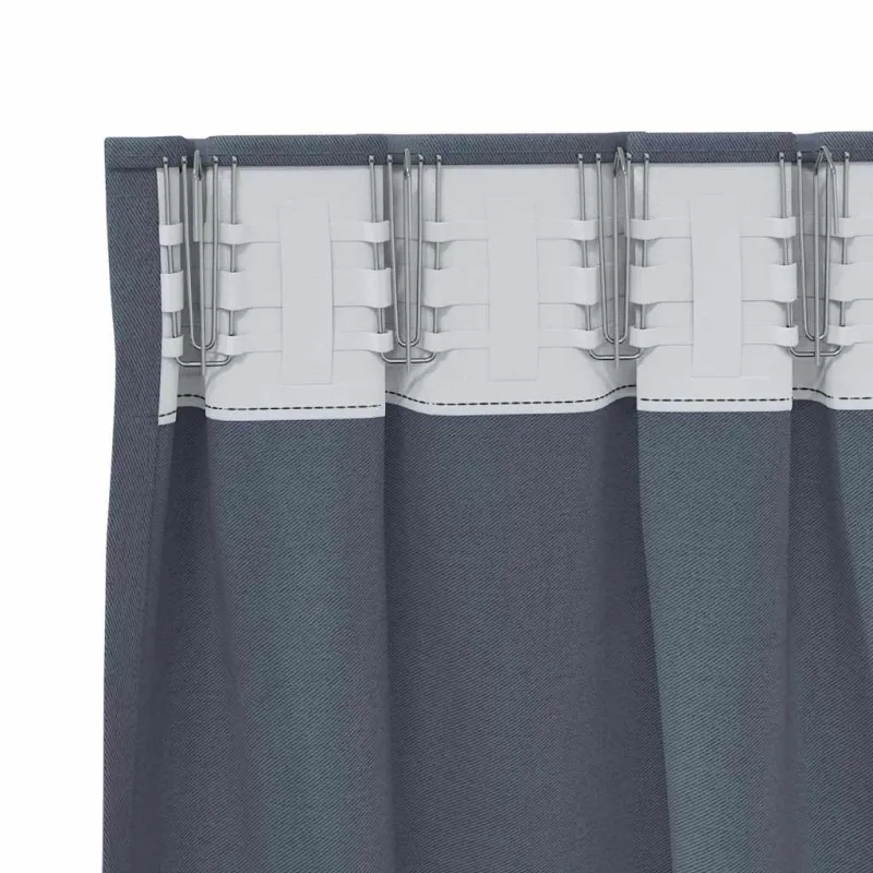 Užuolaidos su žiedais, blokuojančios šviesą 2 pcs Antracitas