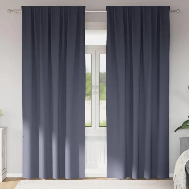 Užuolaidos su žiedais, blokuojančios šviesą 2 pcs Antracitas