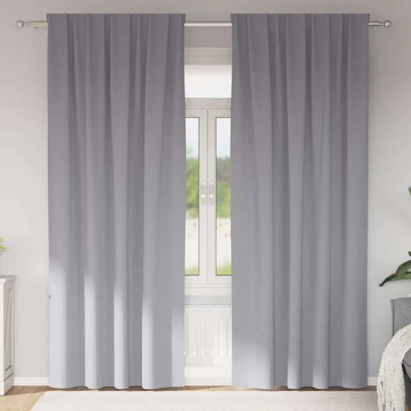 Užuolaidos su žiedais, blokuojančios šviesą 2 pcs