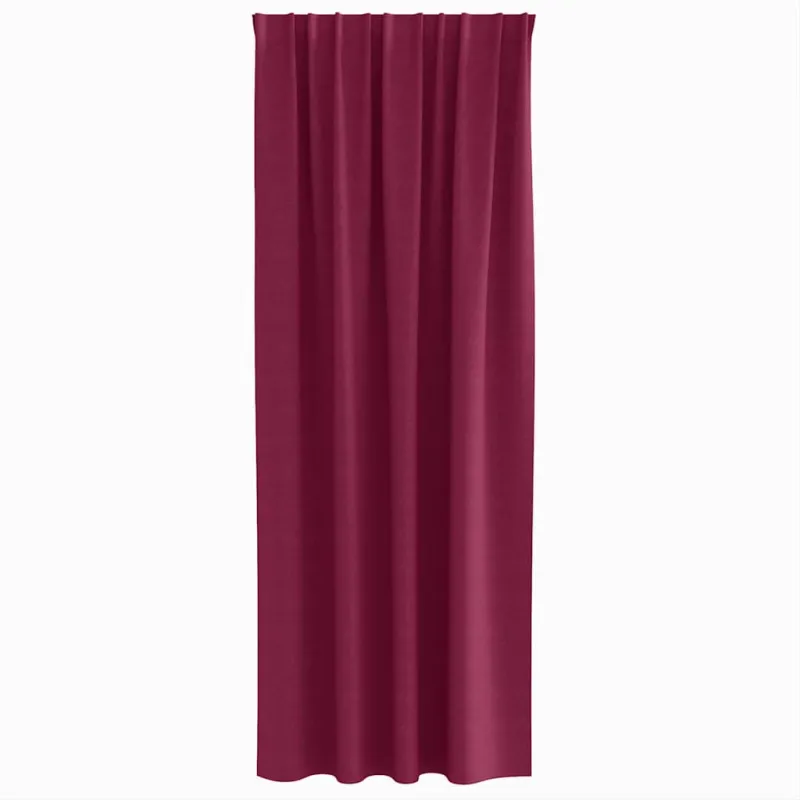 Užuolaidos su žiedais, blokuojančios šviesą 2 pcs Vyno raudona