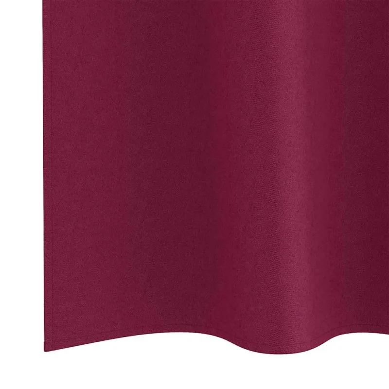 Užuolaidos su žiedais, blokuojančios šviesą 2 pcs Vyno raudona