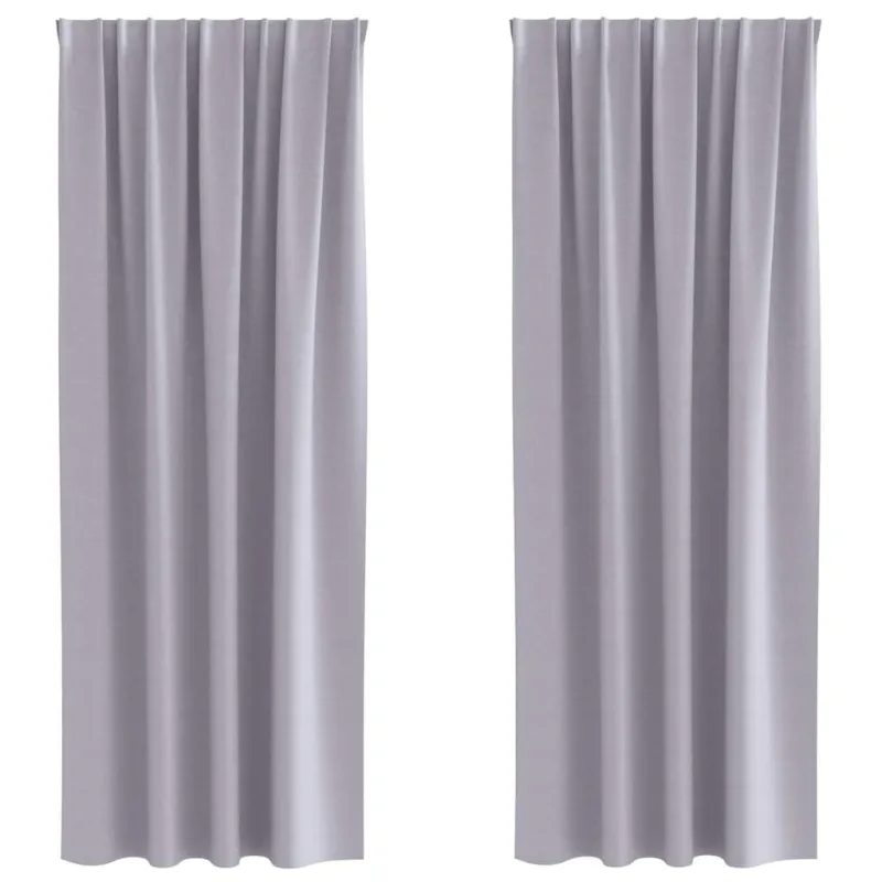 Užuolaidos su žiedais, blokuojančios šviesą 2 pcs Metalo pilka