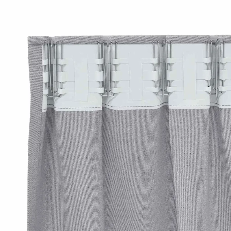Užuolaidos su žiedais, blokuojančios šviesą 2 pcs Metalo pilka