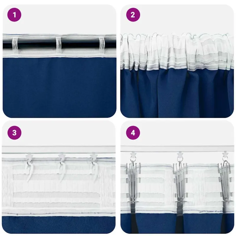 Užuolaidos su žiedais, blokuojančios šviesą 2 pcs