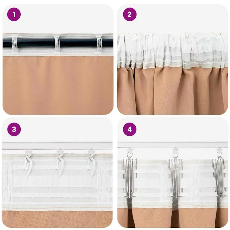Užuolaidos su žiedais, blokuojančios šviesą 2 pcs