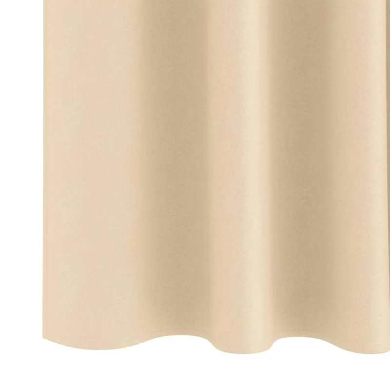 Užuolaidos su žiedais, blokuojančios šviesą 2 pcs Kreminė