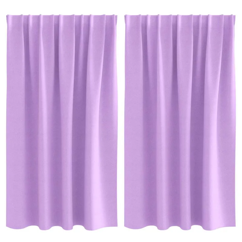 Užuolaidos su žiedais, blokuojančios šviesą 2 pcs Violetinė