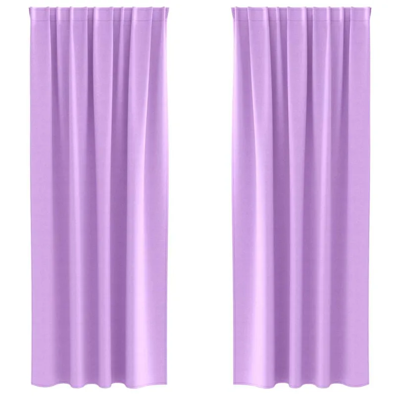 Užuolaidos su žiedais, blokuojančios šviesą 2 pcs Violetinė