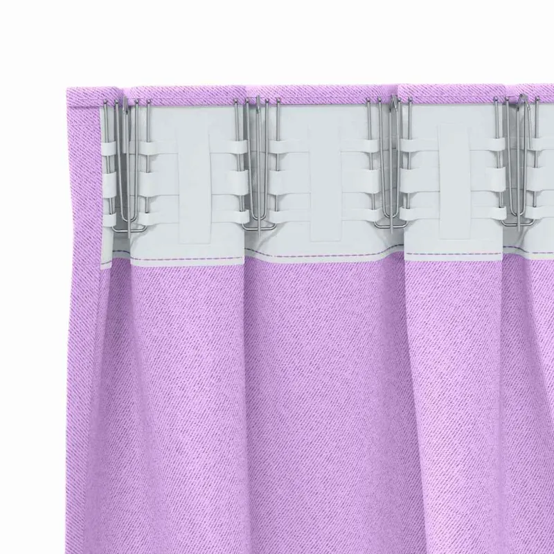 Užuolaidos su žiedais, blokuojančios šviesą 2 pcs Violetinė