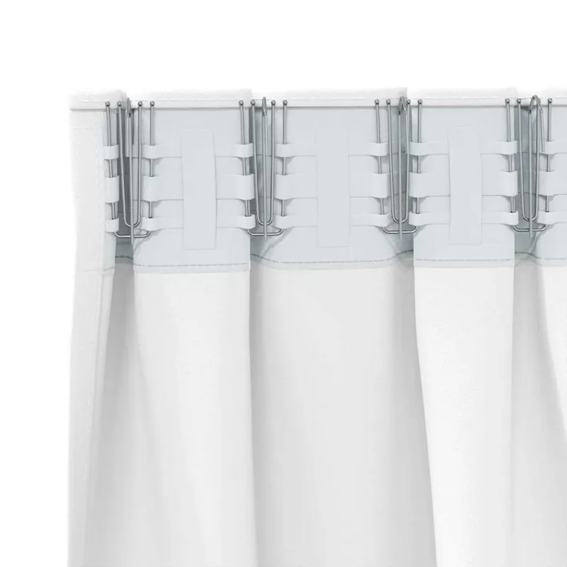 Užuolaidos su žiedais, blokuojančios šviesą 2 pcs Švari balta