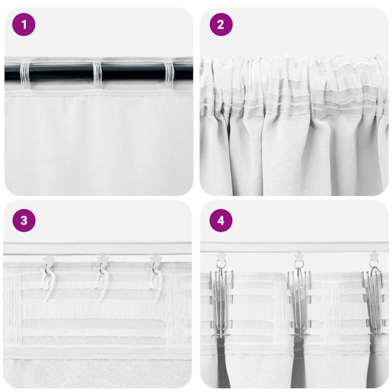 Užuolaidos su žiedais, blokuojančios šviesą 2 pcs