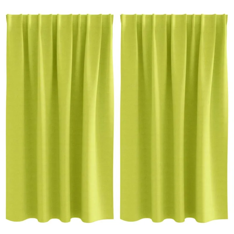Užuolaidos su žiedais, blokuojančios šviesą 2 pcs Žalia
