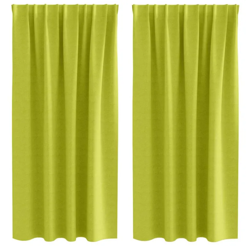 Užuolaidos su žiedais, blokuojančios šviesą 2 pcs Žalia