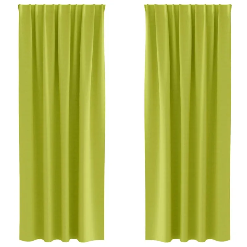 Užuolaidos su žiedais, blokuojančios šviesą 2 pcs Žalia