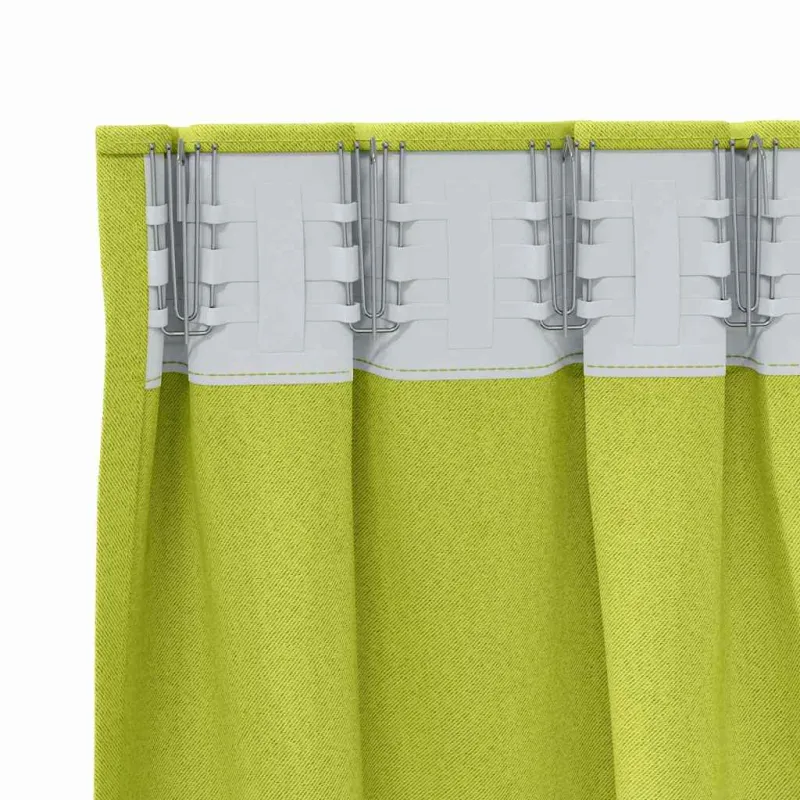 Užuolaidos su žiedais, blokuojančios šviesą 2 pcs Žalia