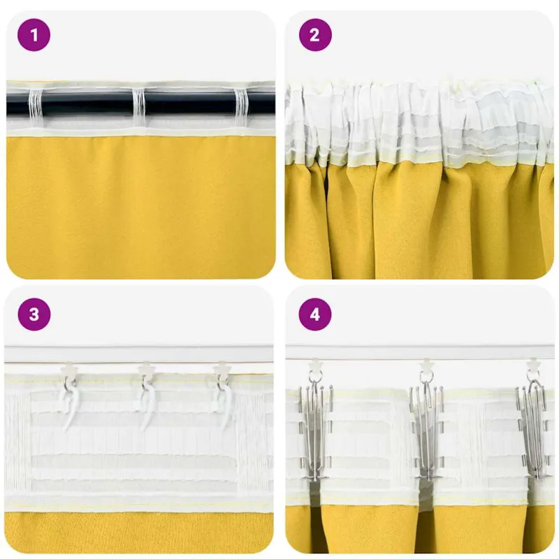Užuolaidos su žiedais, blokuojančios šviesą 2 pcs
