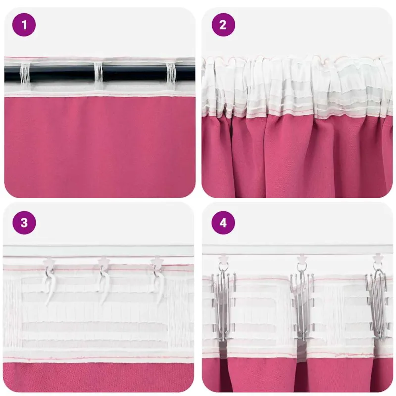 Užuolaidos su žiedais, blokuojančios šviesą 2 pcs