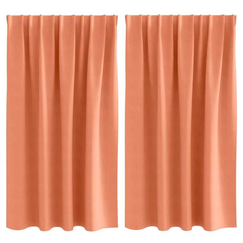 Užuolaidos su žiedais, blokuojančios šviesą 2 pcs Terakotos