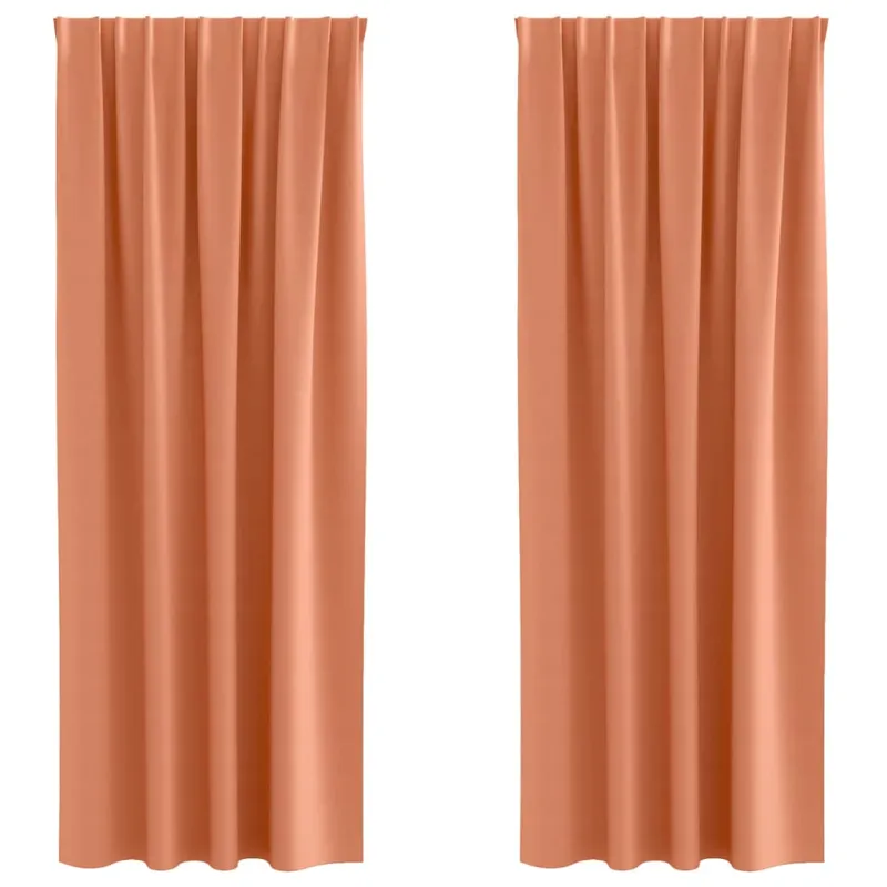 Užuolaidos su žiedais, blokuojančios šviesą 2 pcs Terakotos
