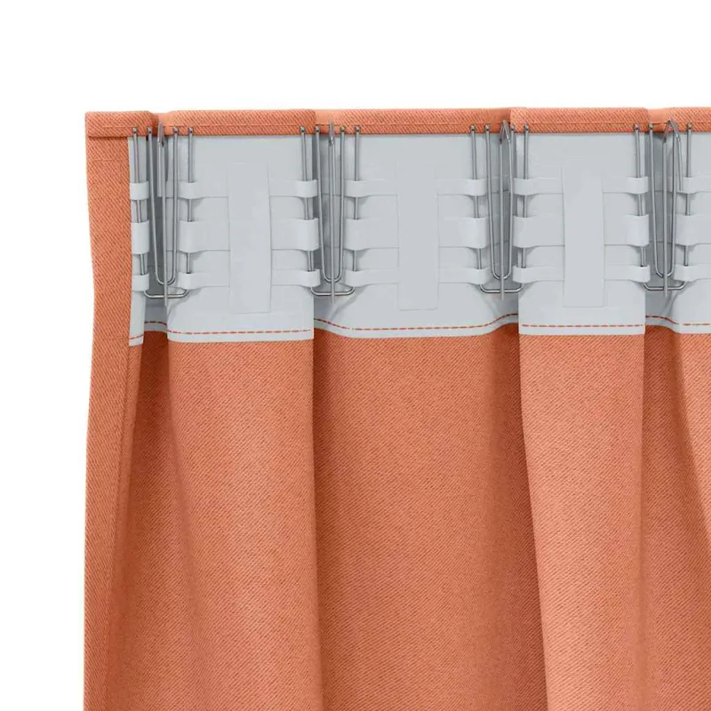 Užuolaidos su žiedais, blokuojančios šviesą 2 pcs Terakotos