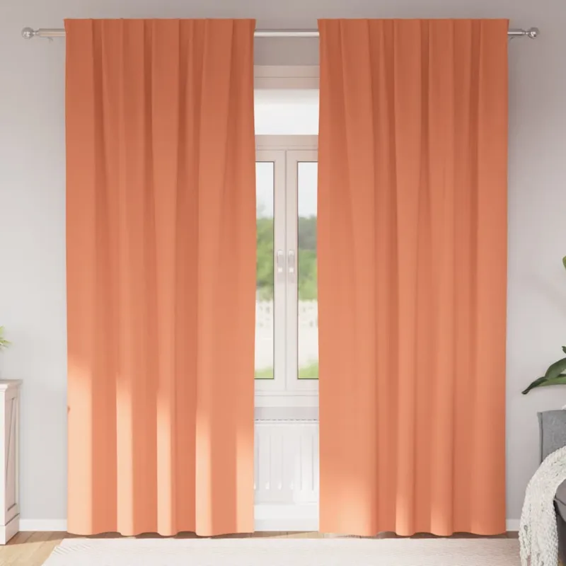 Užuolaidos su žiedais, blokuojančios šviesą 2 pcs Terakotos