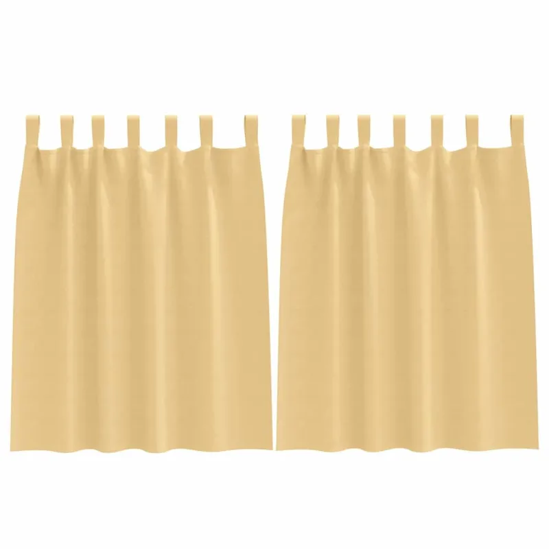 Užuolaidos su žiedais, blokuojančios šviesą 2 pcs Smėlio