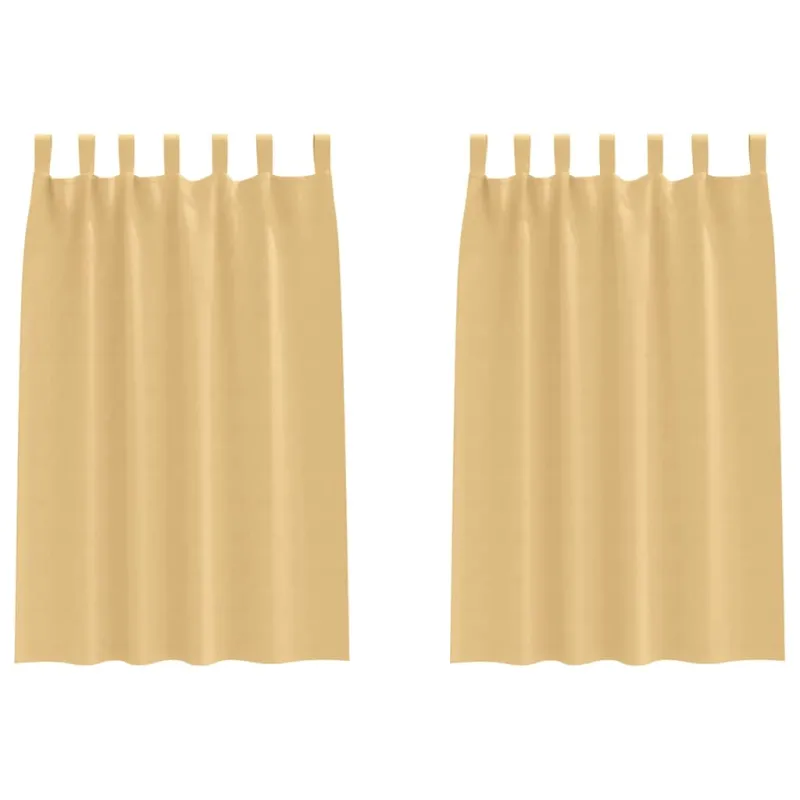 Užuolaidos su žiedais, blokuojančios šviesą 2 pcs Smėlio