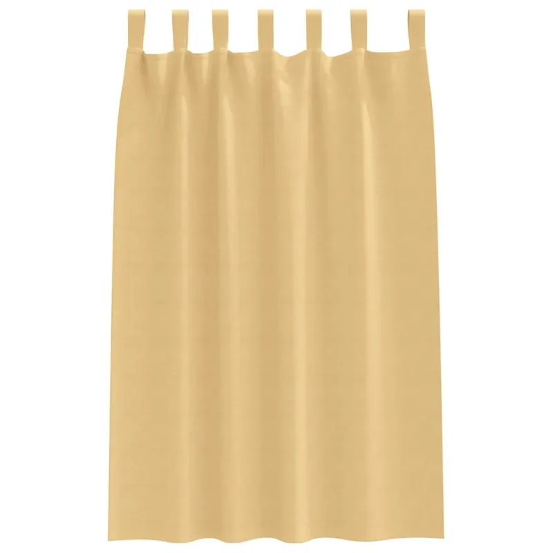 Užuolaidos su žiedais, blokuojančios šviesą 2 pcs Smėlio