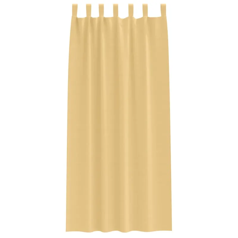 Užuolaidos su žiedais, blokuojančios šviesą 2 pcs Smėlio