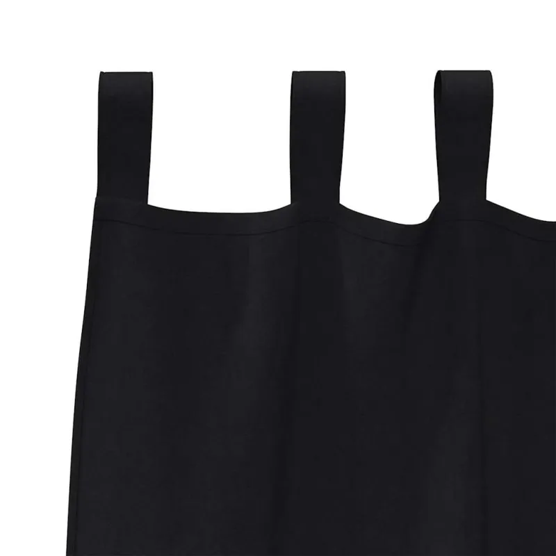 Užuolaidos su žiedais, blokuojančios šviesą 2 pcs Juoda