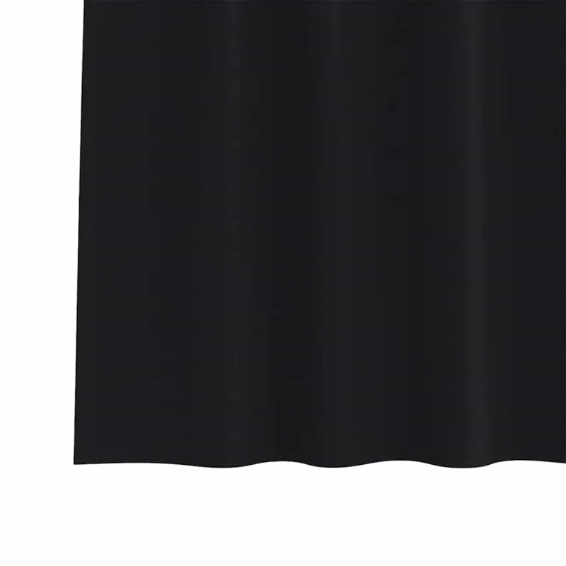 Užuolaidos su žiedais, blokuojančios šviesą 2 pcs Juoda