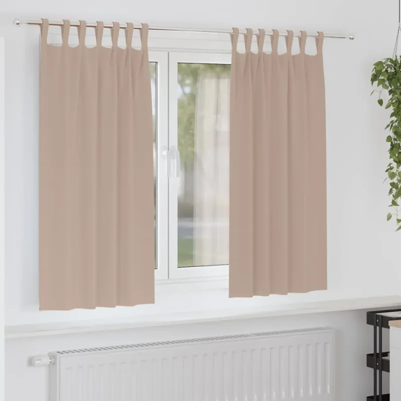 Užuolaidos su žiedais, blokuojančios šviesą 2 pcs Taupe