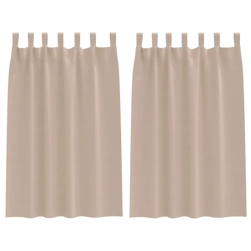 Užuolaidos su žiedais, blokuojančios šviesą 2 pcs Taupe