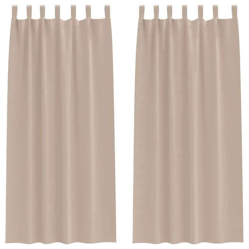 Užuolaidos su žiedais, blokuojančios šviesą 2 pcs Taupe